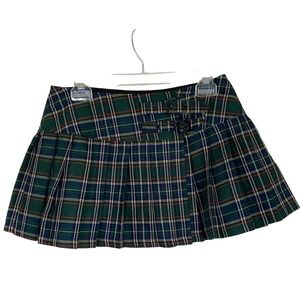 Banned Womens Tartan Plaid Mini‎ Pleated Skirt Size Medium Gothic Clueless Emo